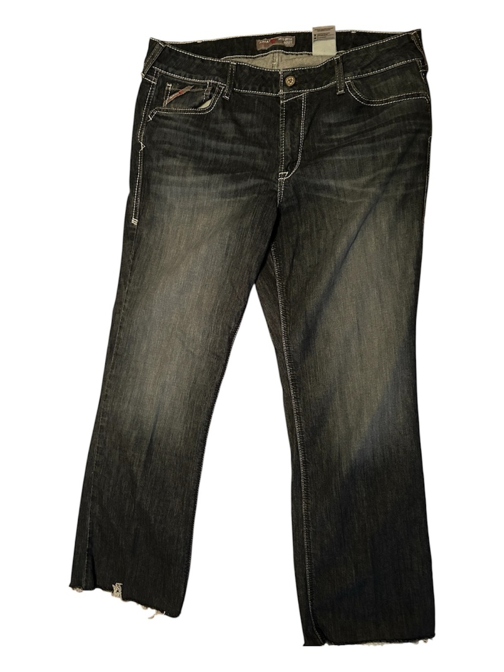 Ariat Men's Dark Wash Straight-Leg Jeans - Black Size 34R